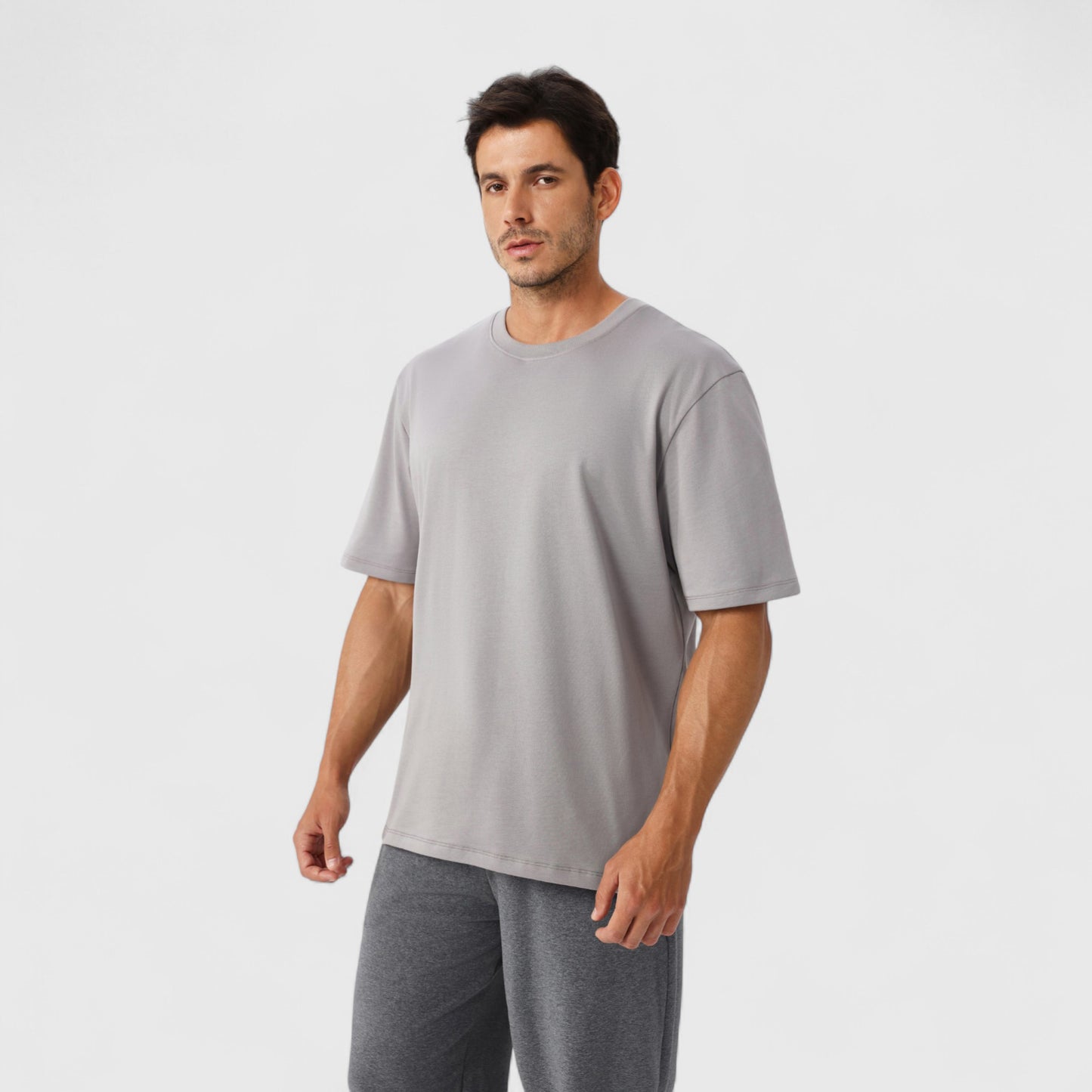 Anna-Kaci Active Men's Oversized Fit Short Sleeve T-Shirt with Drop Shoulders and Relaxed Silhouette for Everyday Style