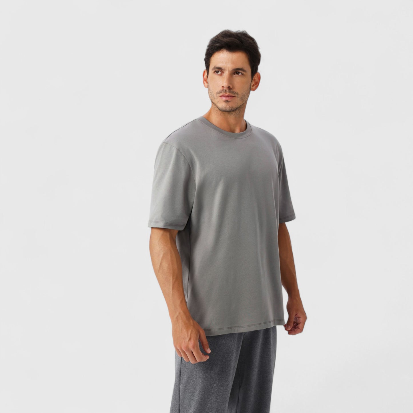 Anna-Kaci Active Men's Oversized Fit Short Sleeve T-Shirt with Drop Shoulders and Relaxed Silhouette for Everyday Style