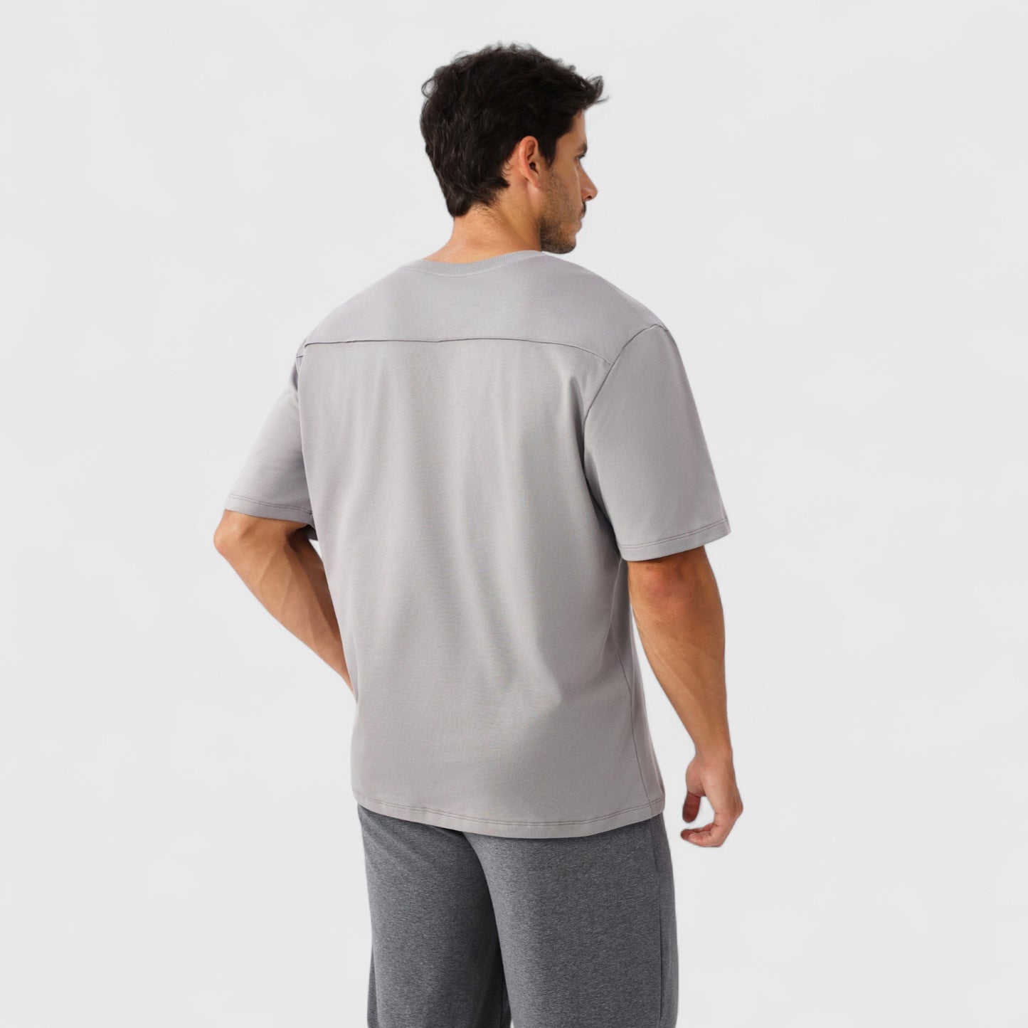 Anna-Kaci Active Men's Oversized Fit Short Sleeve T-Shirt with Drop Shoulders and Relaxed Silhouette for Everyday Style