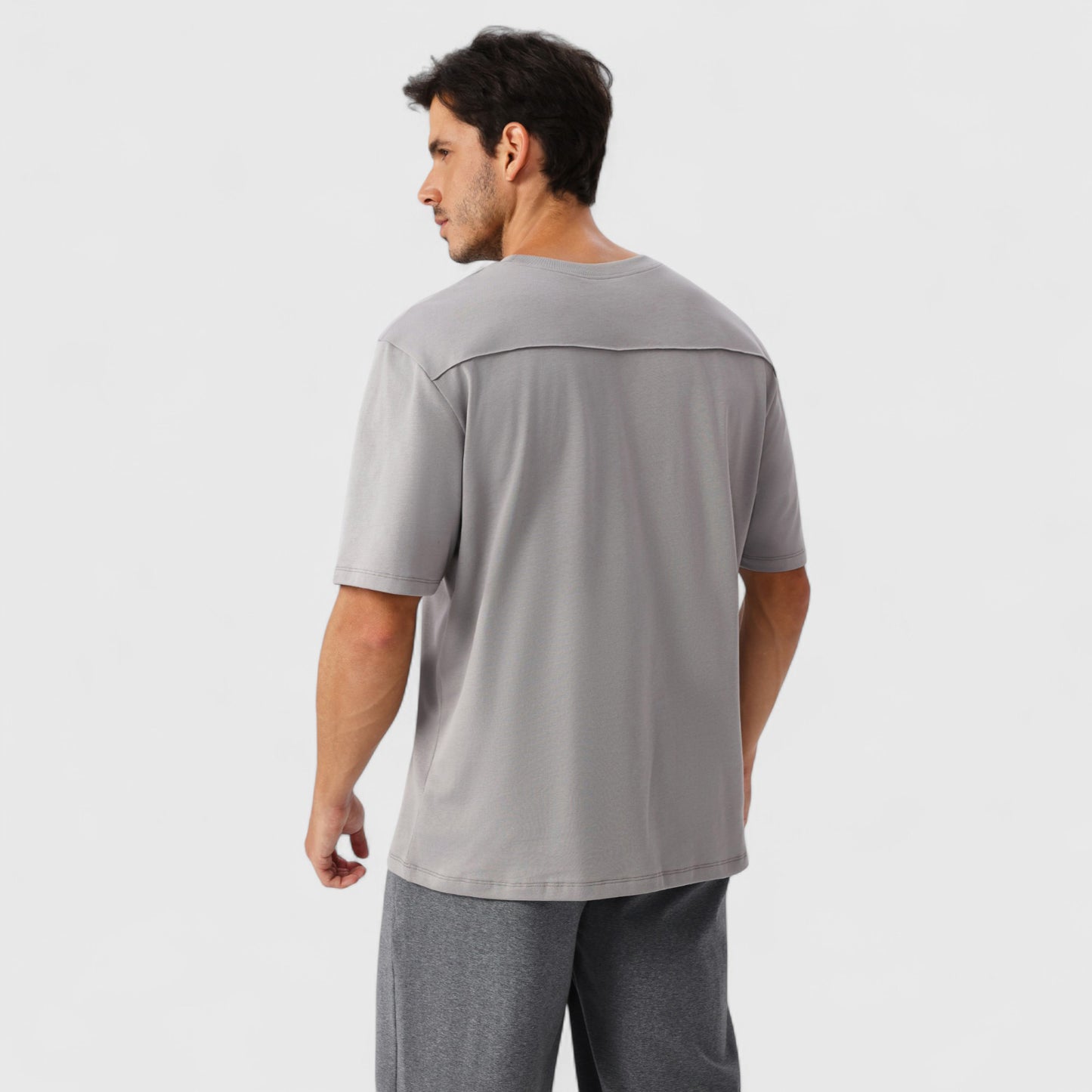 Anna-Kaci Active Men's Oversized Fit Short Sleeve T-Shirt with Drop Shoulders and Relaxed Silhouette for Everyday Style