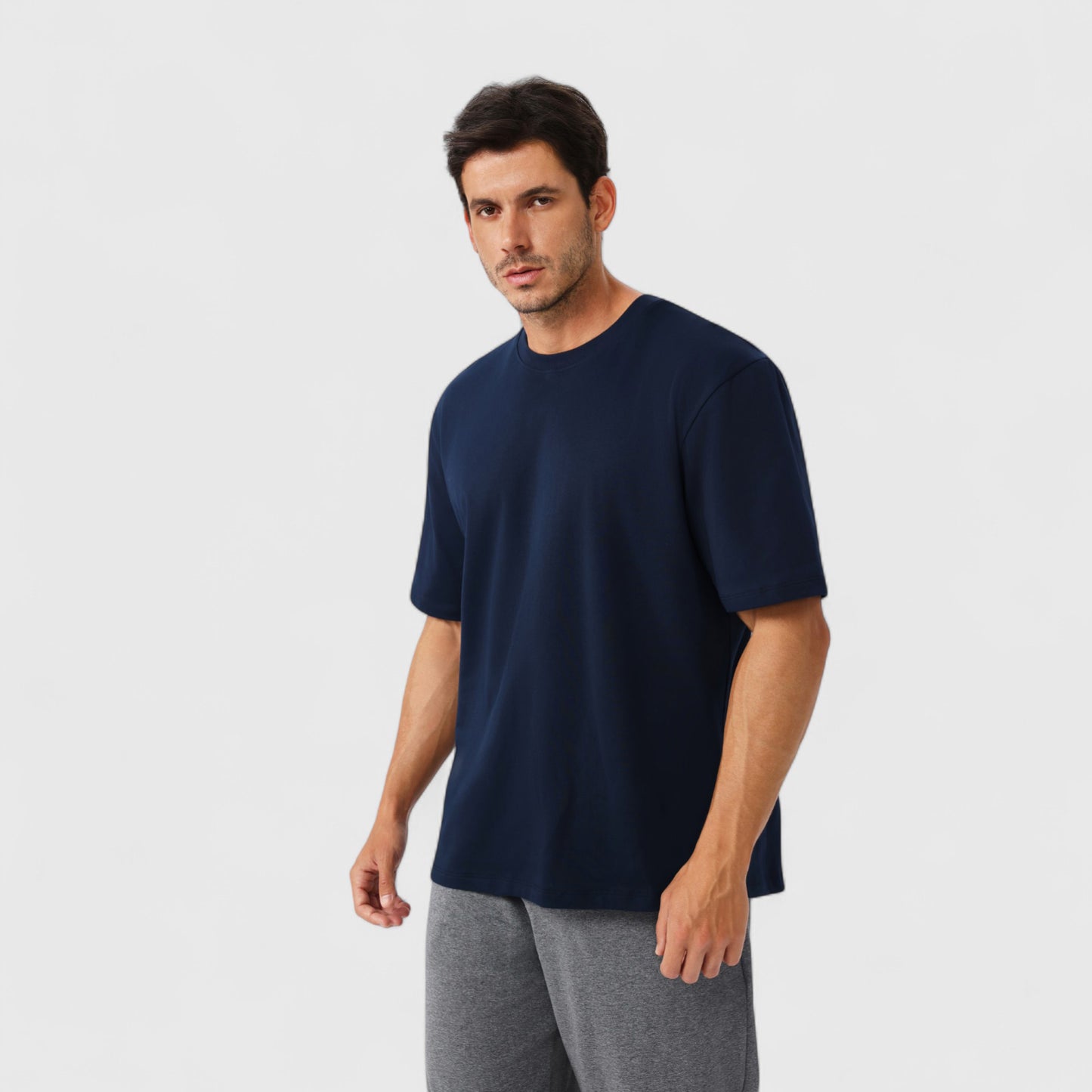 Anna-Kaci Active Men's Oversized Fit Short Sleeve T-Shirt with Drop Shoulders and Relaxed Silhouette for Everyday Style