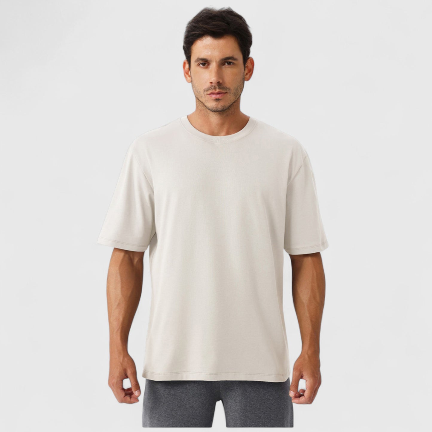 Anna-Kaci Active Men's Oversized Fit Short Sleeve T-Shirt with Drop Shoulders and Relaxed Silhouette for Everyday Style