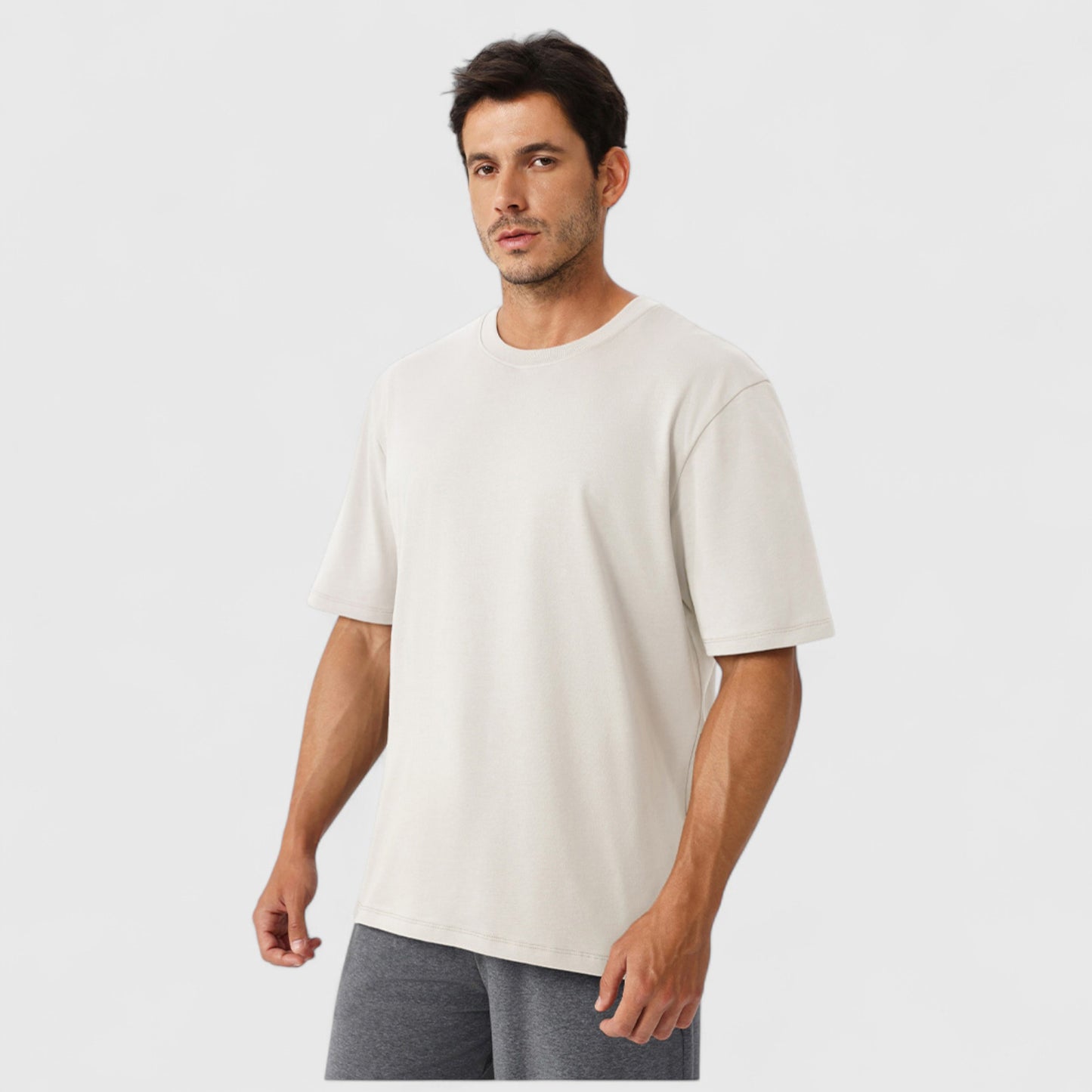 Anna-Kaci Active Men's Oversized Fit Short Sleeve T-Shirt with Drop Shoulders and Relaxed Silhouette for Everyday Style