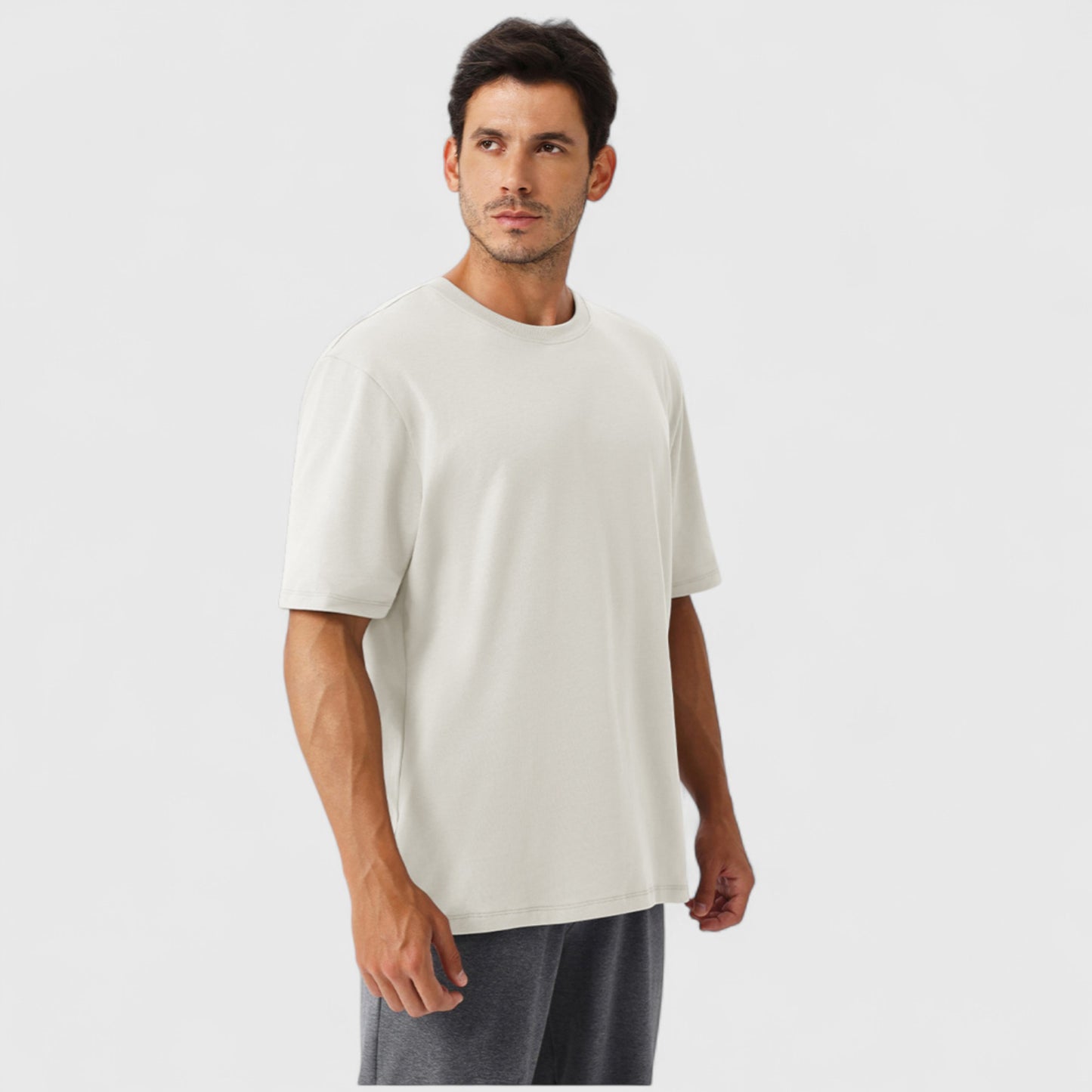 Anna-Kaci Active Men's Oversized Fit Short Sleeve T-Shirt with Drop Shoulders and Relaxed Silhouette for Everyday Style