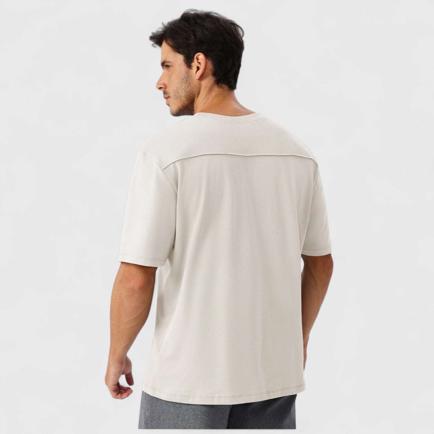 Anna-Kaci Active Men's Oversized Fit Short Sleeve T-Shirt with Drop Shoulders and Relaxed Silhouette for Everyday Style