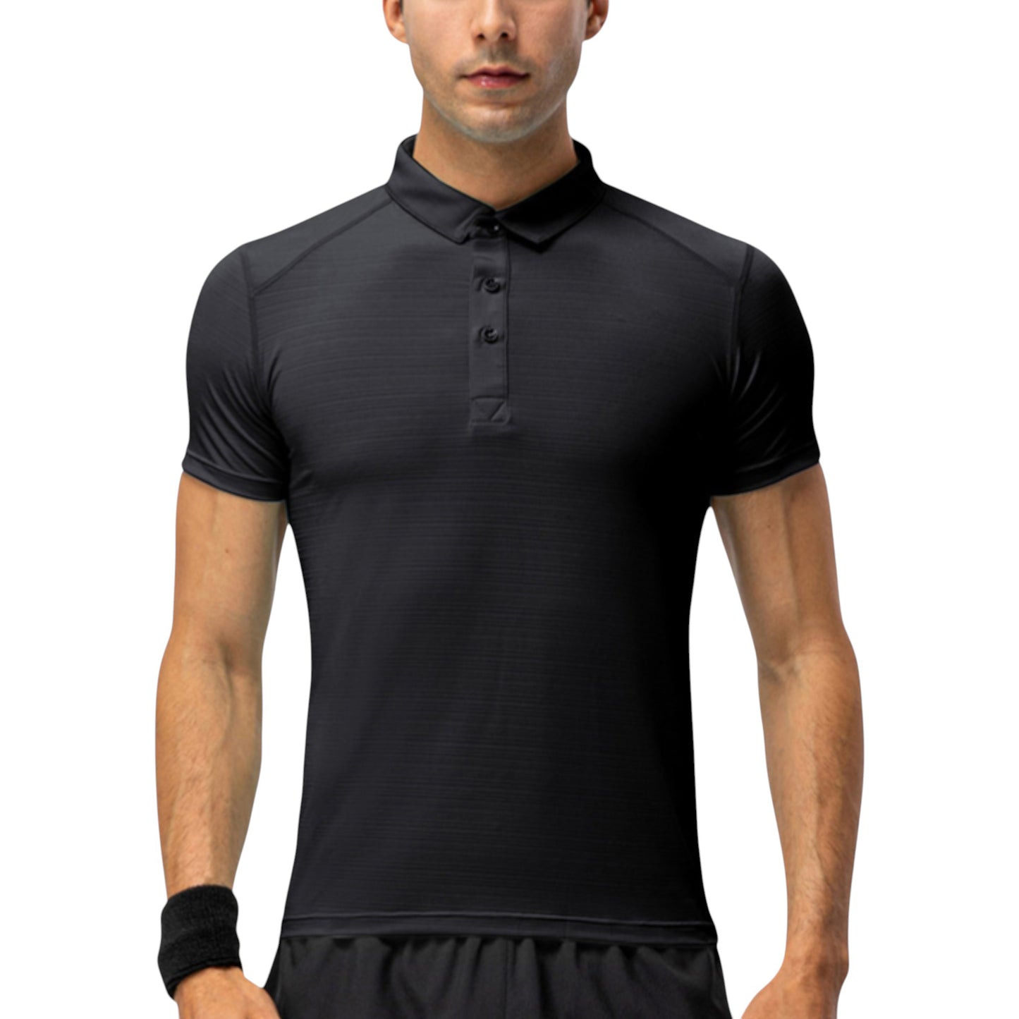 Anna-Kaci Active Men's Athletic Fit Polo Shirt with Short Sleeves and Three-Button Placket for Casual and Sport Styling