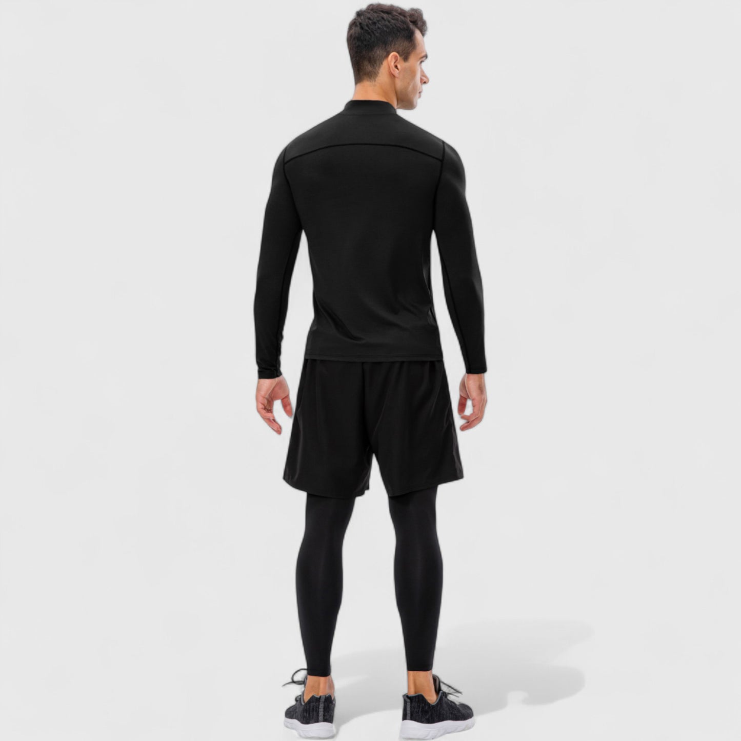 Anna-Kaci Active Men's Long Sleeve Quarter Zip Top with Athletic Fit and Raglan Sleeves for Training or Casual Wear