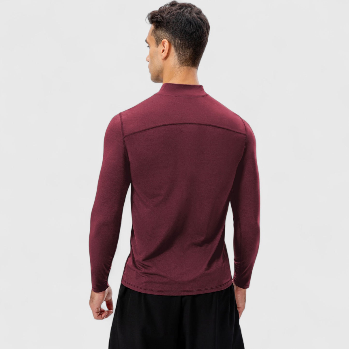 Anna-Kaci Active Men's Long Sleeve Quarter Zip Top with Athletic Fit and Raglan Sleeves for Training or Casual Wear