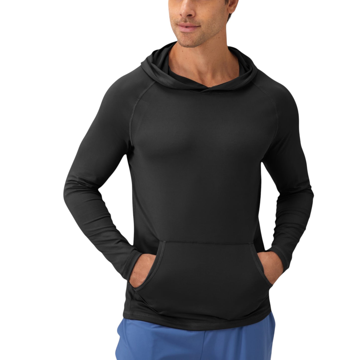 Anna-Kaci Active Men's Long Sleeve Pullover Hoodie with Front Kangaroo Pocket and Athletic Fit
