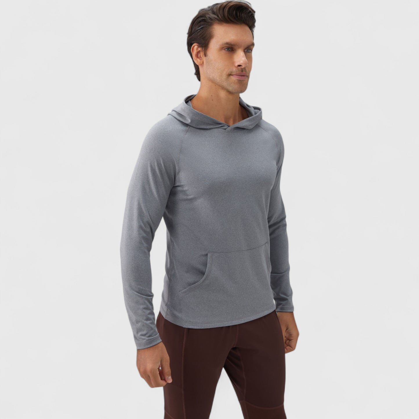Anna-Kaci Active Men's Long Sleeve Pullover Hoodie with Front Kangaroo Pocket and Athletic Fit