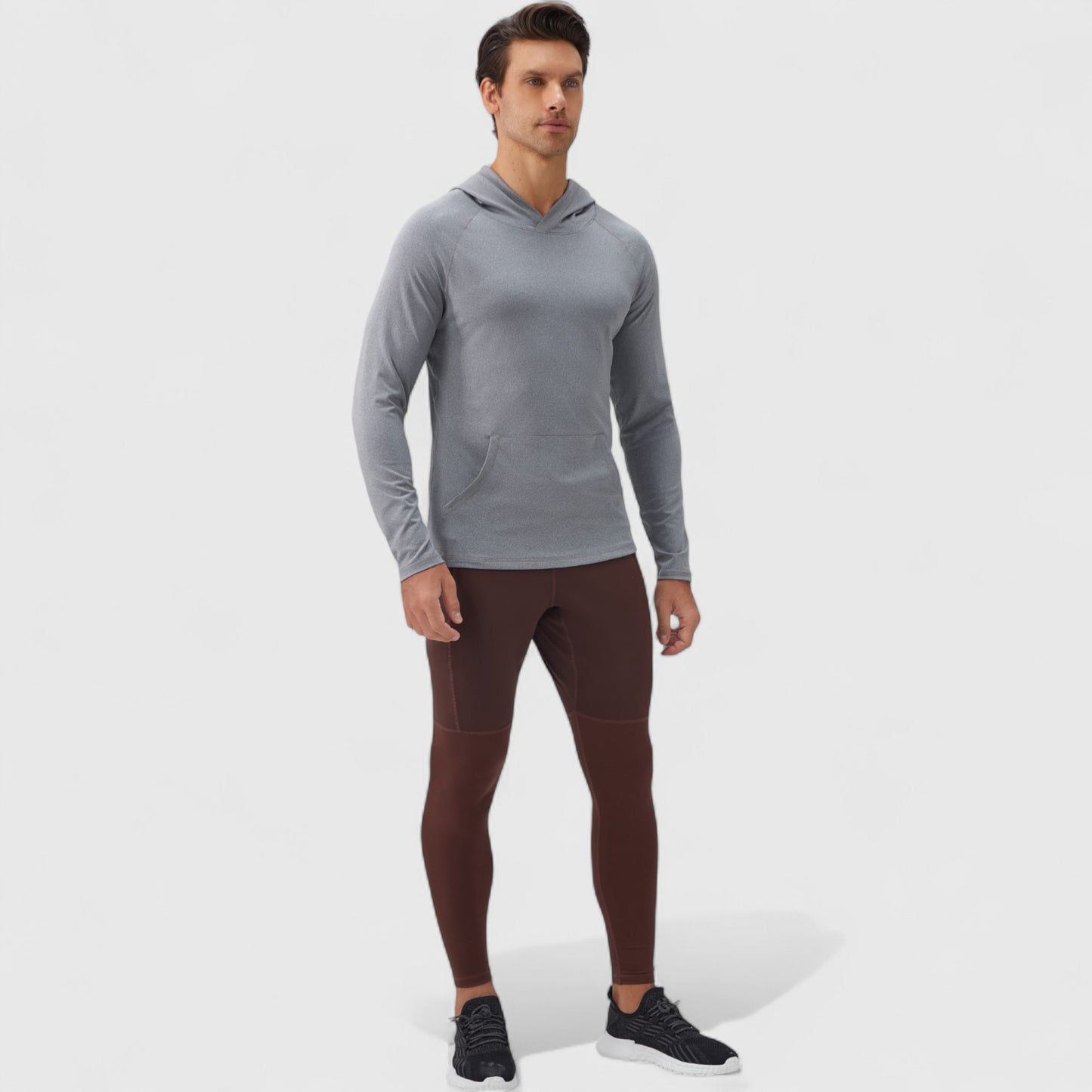 Anna-Kaci Active Men's Long Sleeve Pullover Hoodie with Front Kangaroo Pocket and Athletic Fit