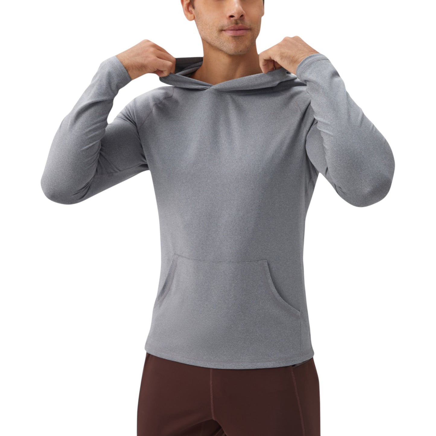 Anna-Kaci Active Men's Long Sleeve Pullover Hoodie with Front Kangaroo Pocket and Athletic Fit