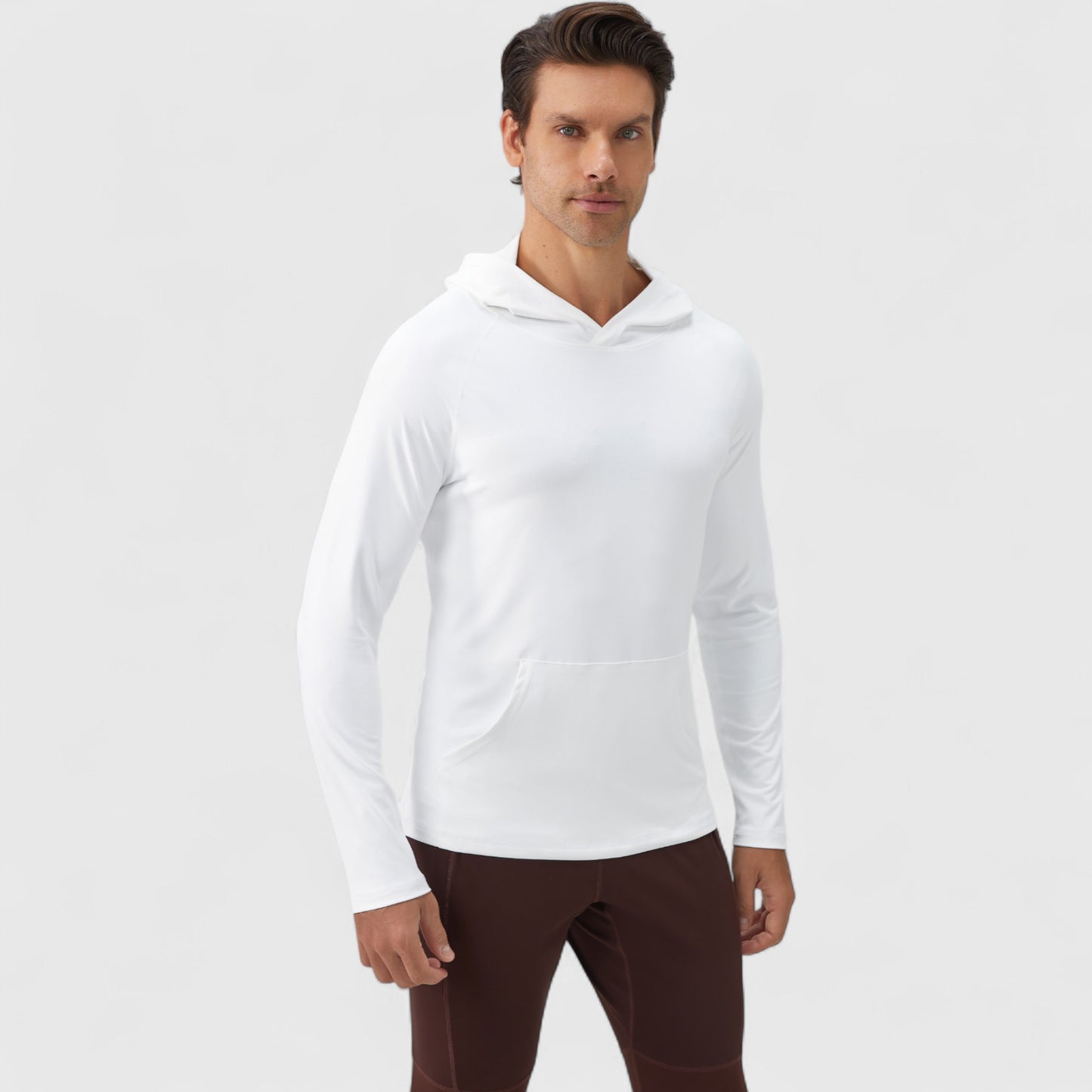 Anna-Kaci Active Men's Long Sleeve Pullover Hoodie with Front Kangaroo Pocket and Athletic Fit