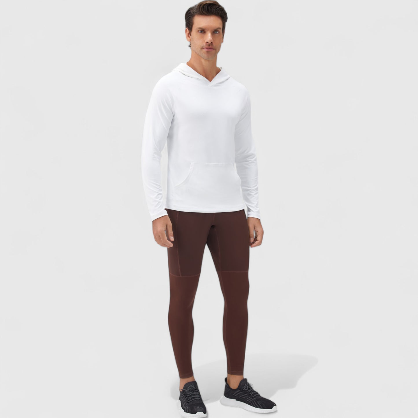 Anna-Kaci Active Men's Long Sleeve Pullover Hoodie with Front Kangaroo Pocket and Athletic Fit
