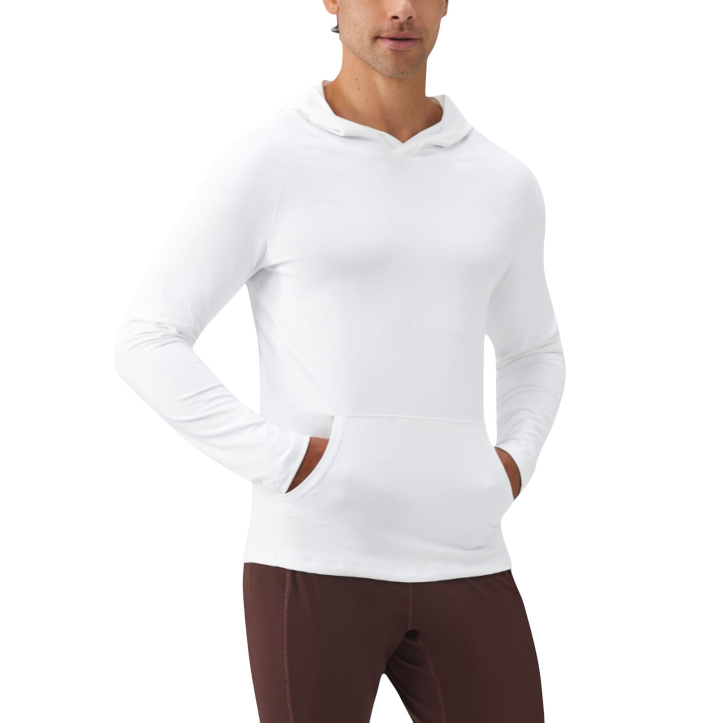 Anna-Kaci Active Men's Long Sleeve Pullover Hoodie with Front Kangaroo Pocket and Athletic Fit