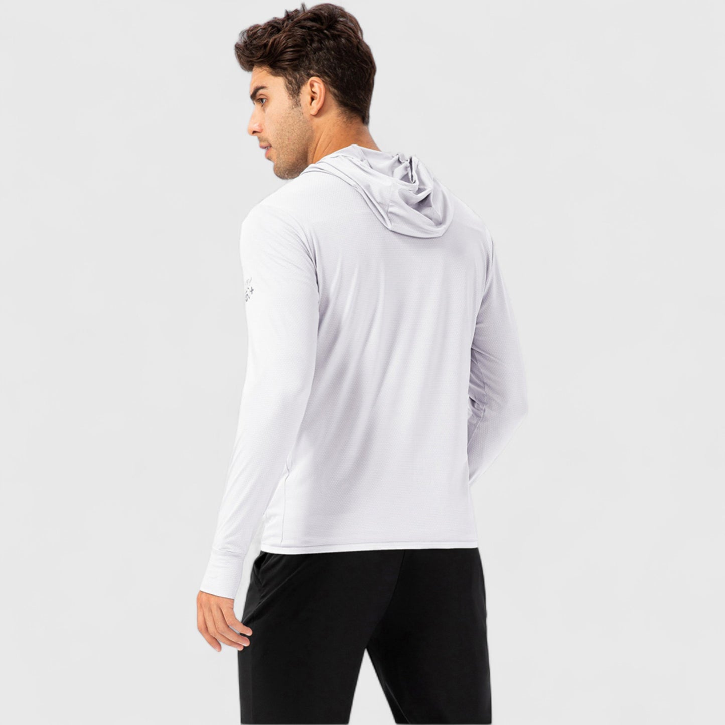 Anna-Kaci Active Men's Lightweight Zip-Up Hooded Jacket with Thumbholes and UPF 50+ Protection