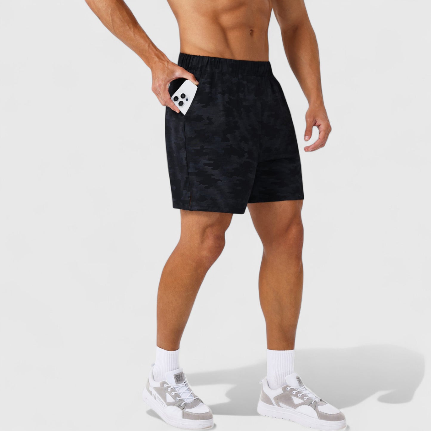 Anna-Kaci Active Men's Printed Athletic Shorts with Elastic Waistband and Side Pockets