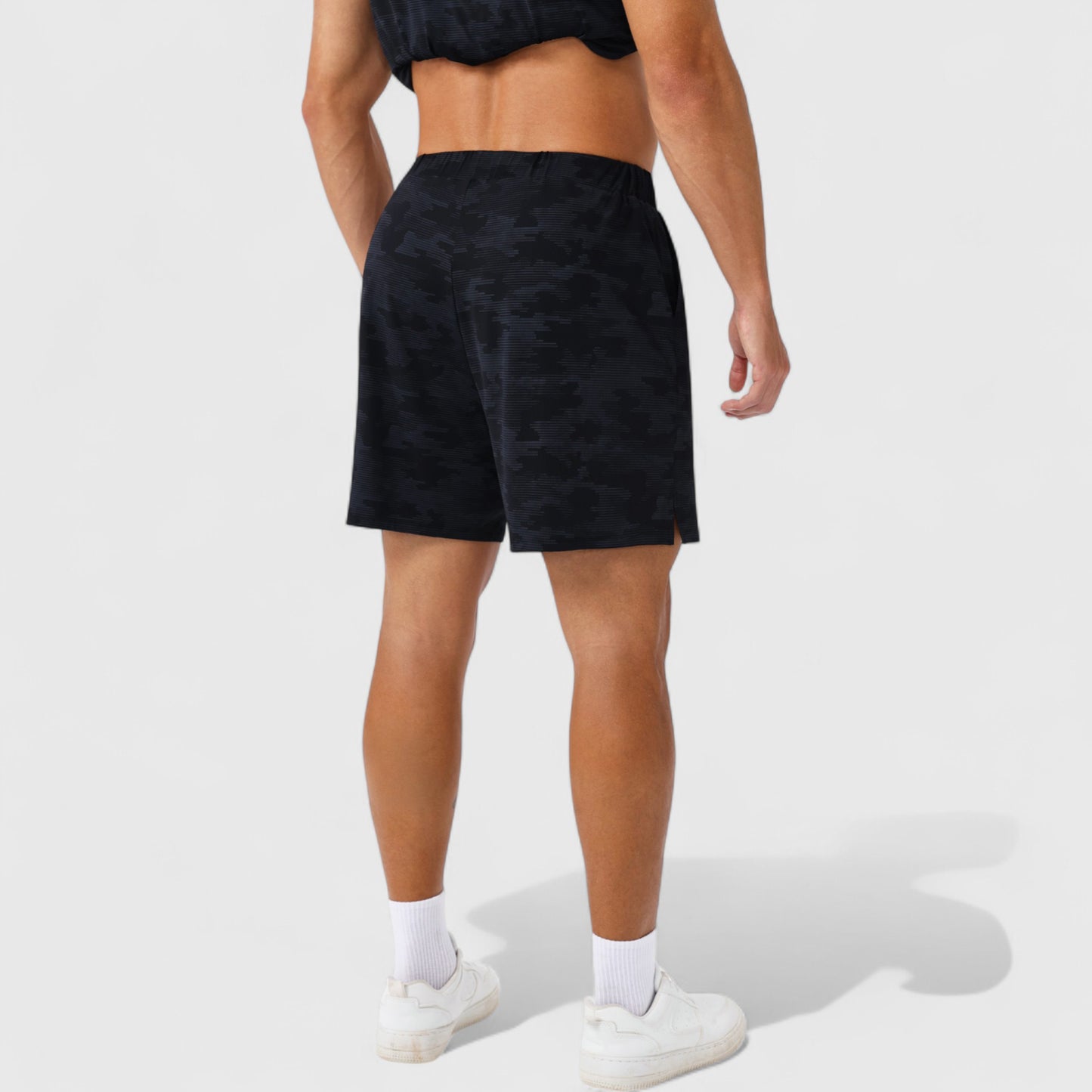 Anna-Kaci Active Men's Printed Athletic Shorts with Elastic Waistband and Side Pockets
