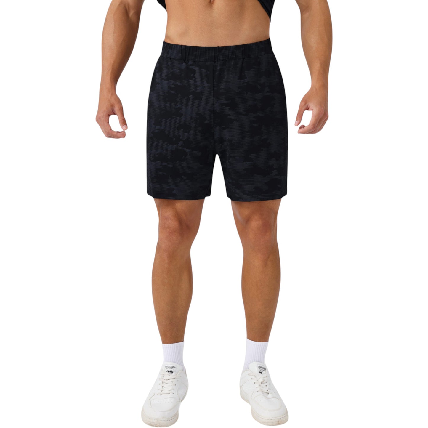 Anna-Kaci Active Men's Printed Athletic Shorts with Elastic Waistband and Side Pockets