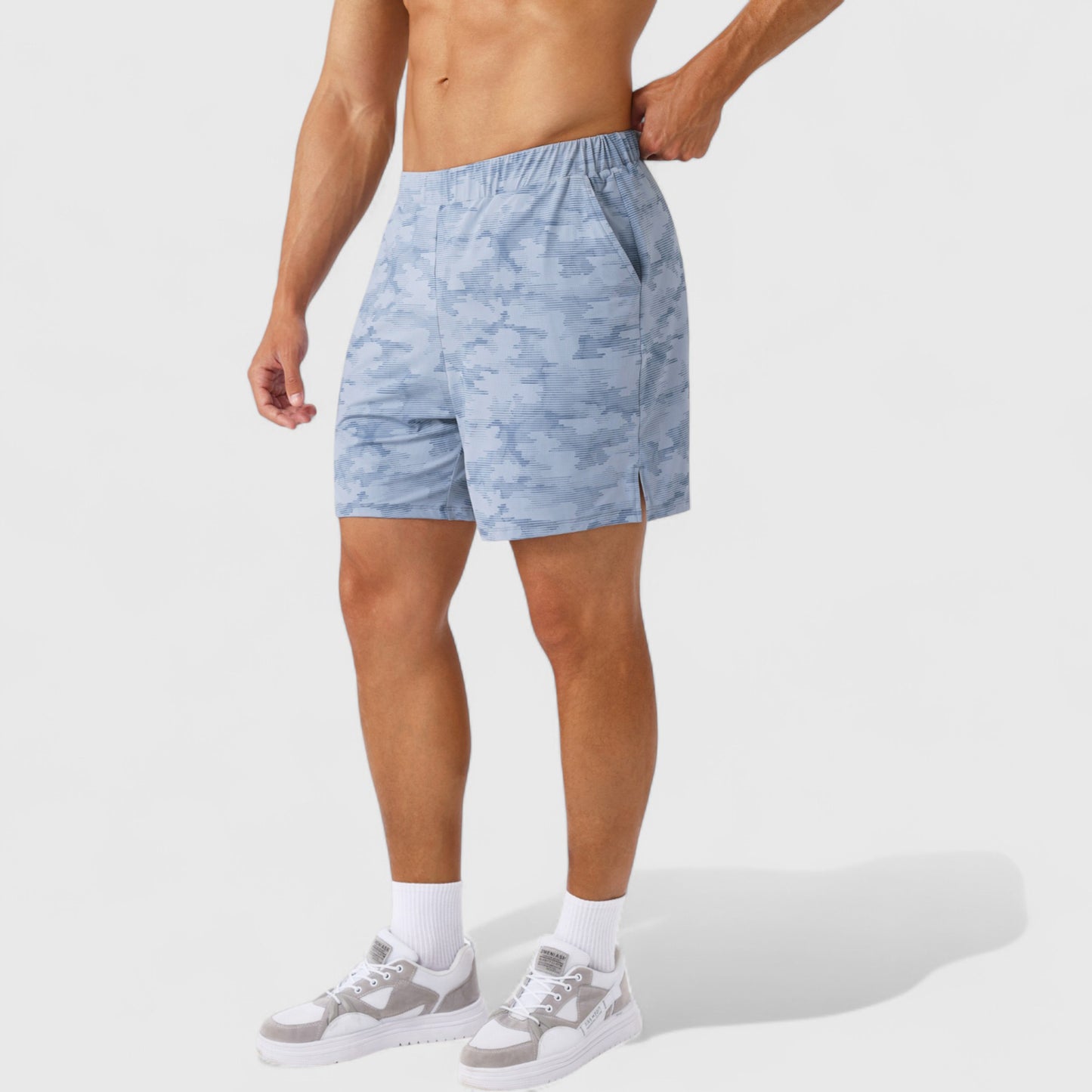 Anna-Kaci Active Men's Printed Athletic Shorts with Elastic Waistband and Side Pockets