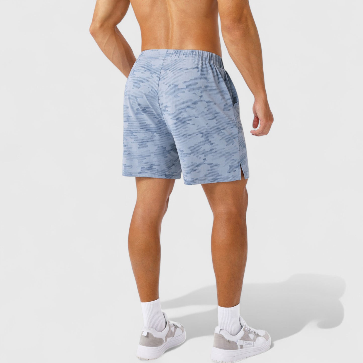 Anna-Kaci Active Men's Printed Athletic Shorts with Elastic Waistband and Side Pockets