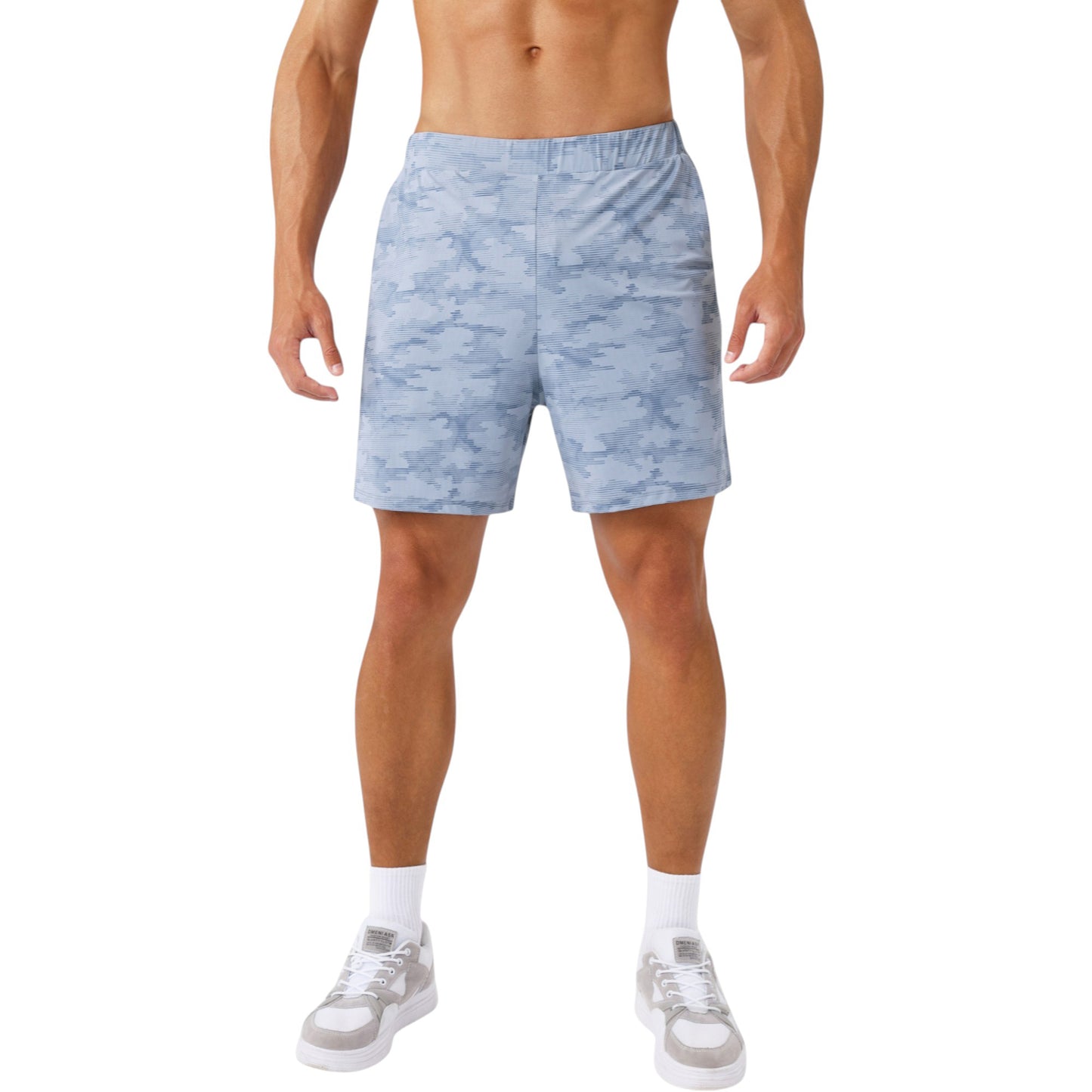 Anna-Kaci Active Men's Printed Athletic Shorts with Elastic Waistband and Side Pockets