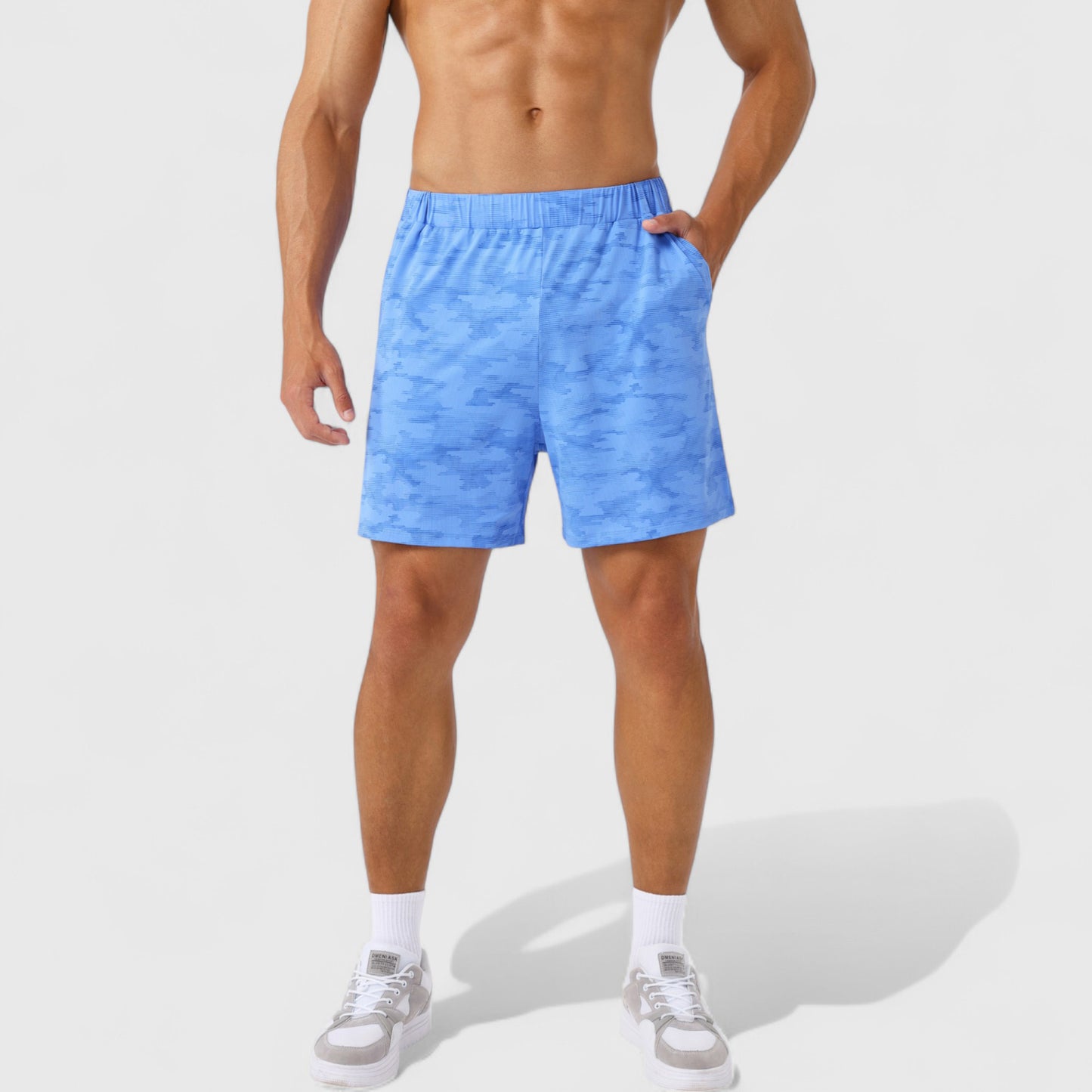 Anna-Kaci Active Men's Printed Athletic Shorts with Elastic Waistband and Side Pockets