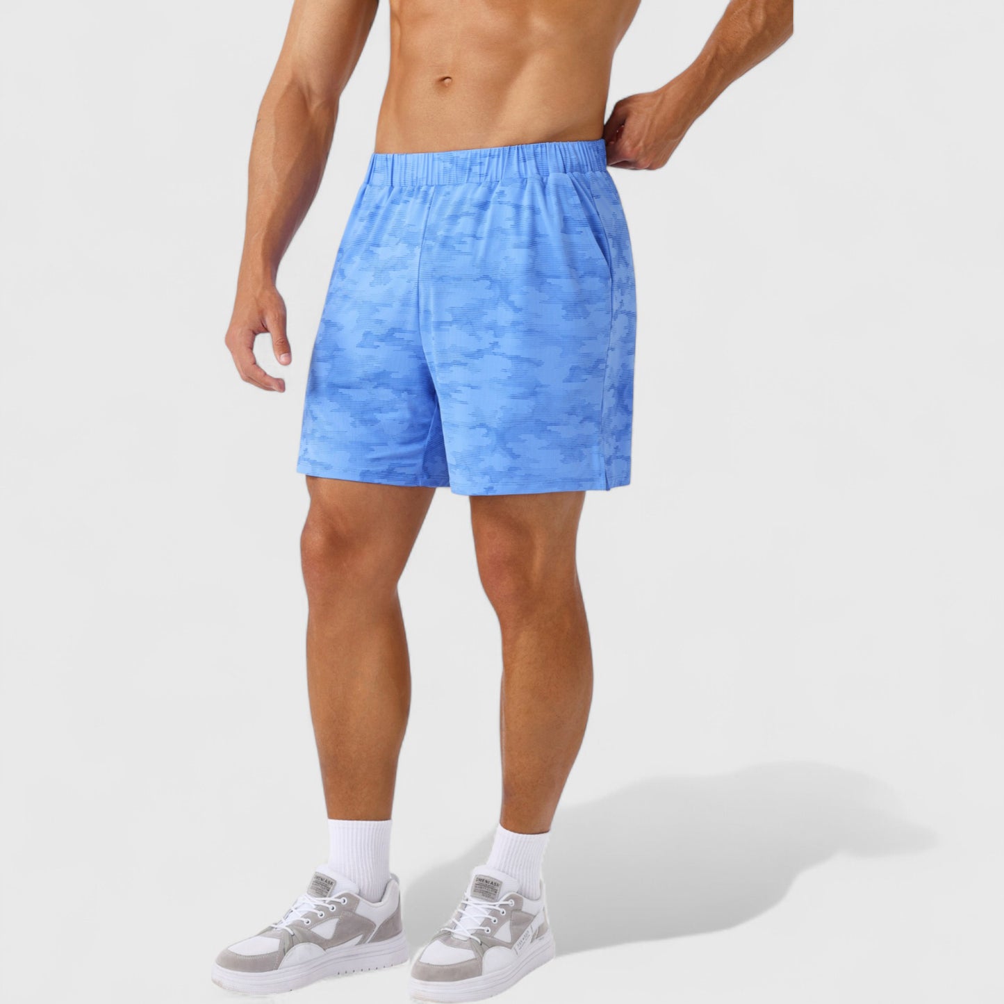 Anna-Kaci Active Men's Printed Athletic Shorts with Elastic Waistband and Side Pockets