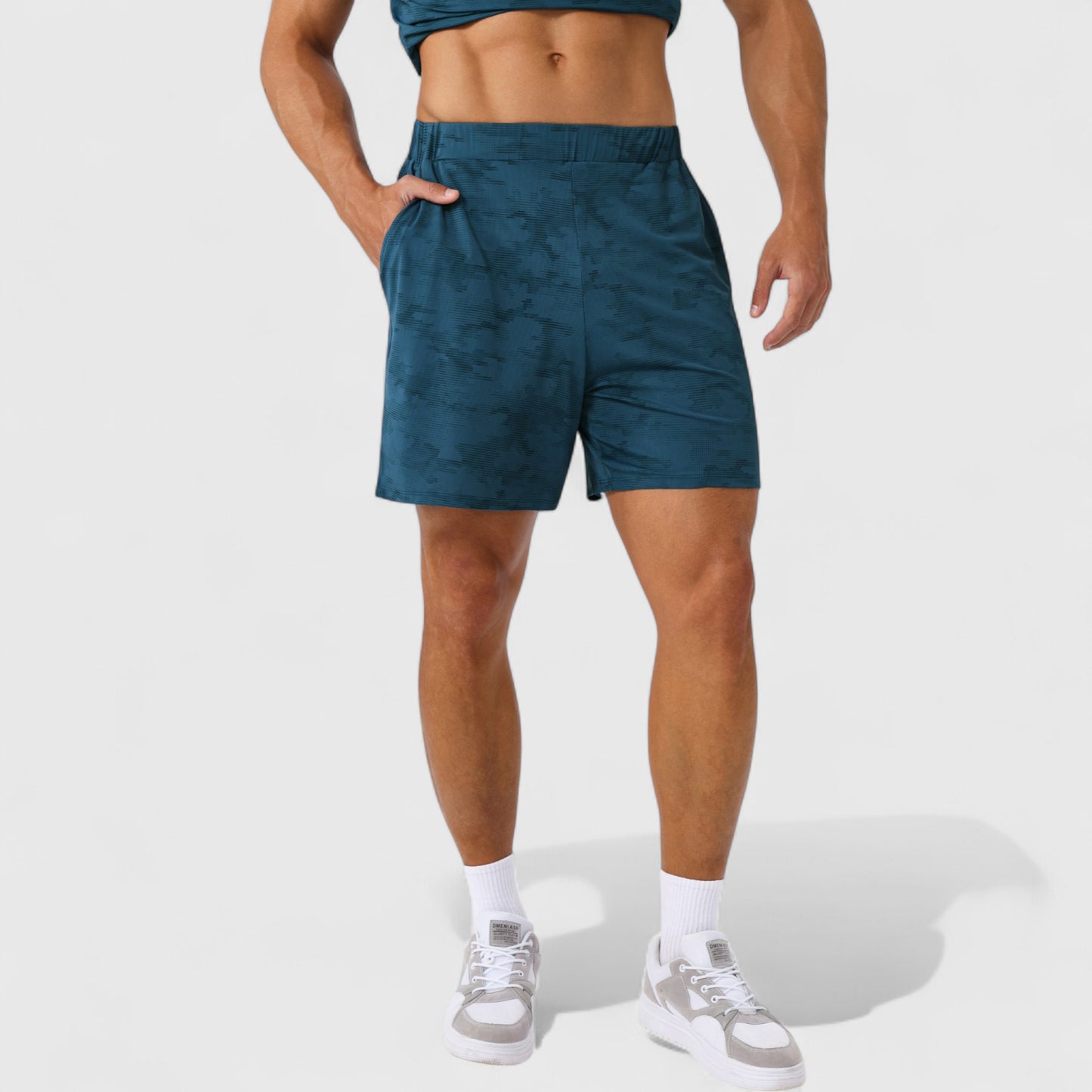 Anna-Kaci Active Men's Printed Athletic Shorts with Elastic Waistband and Side Pockets