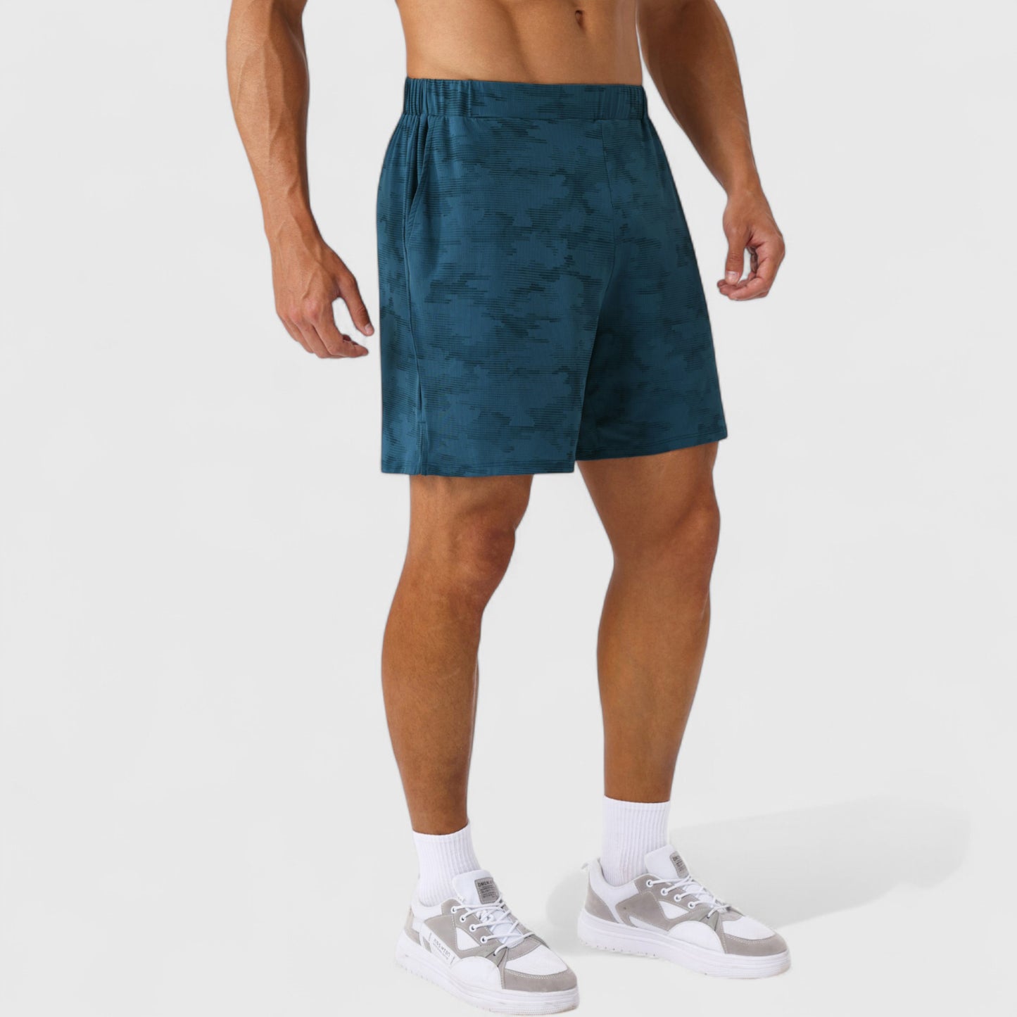 Anna-Kaci Active Men's Printed Athletic Shorts with Elastic Waistband and Side Pockets