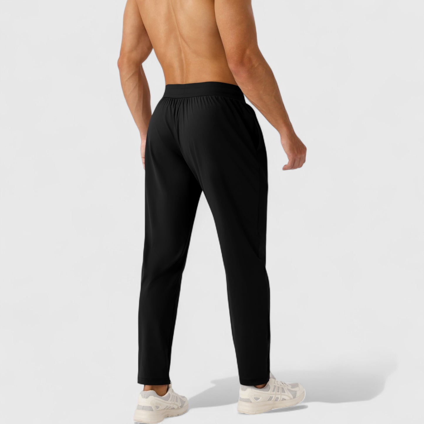 Anna-Kaci Active Men's Athletic Training Pants with Elastic Waistband and Straight Leg Fit