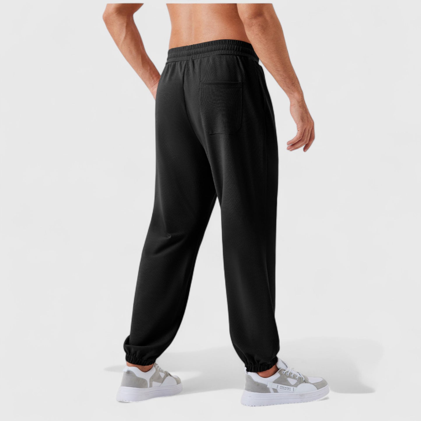 Anna-Kaci Active Men's Jogger Pants with Drawstring Waistband and Elastic Cuffs for Active Comfort