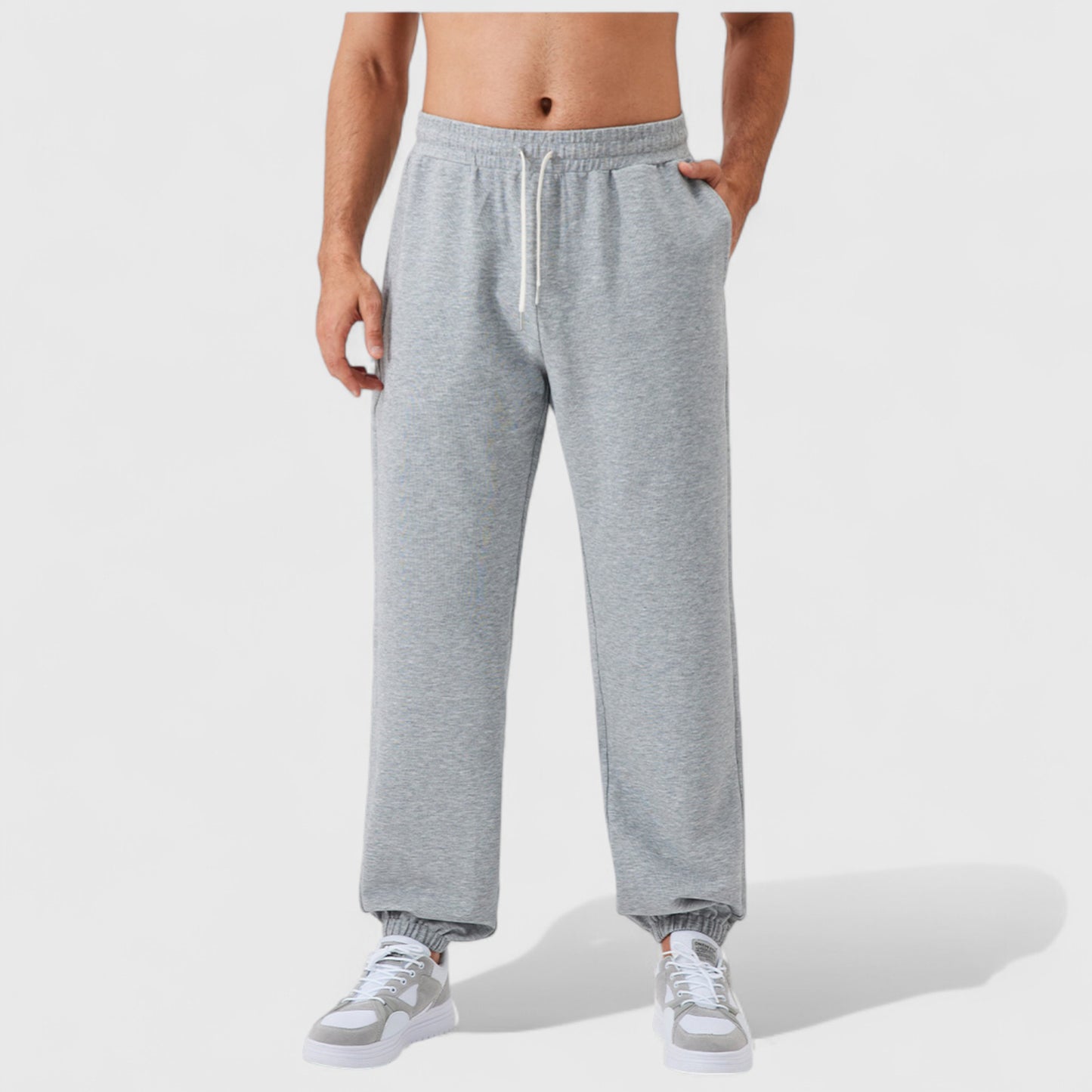 Anna-Kaci Active Men's Jogger Pants with Drawstring Waistband and Elastic Cuffs for Active Comfort