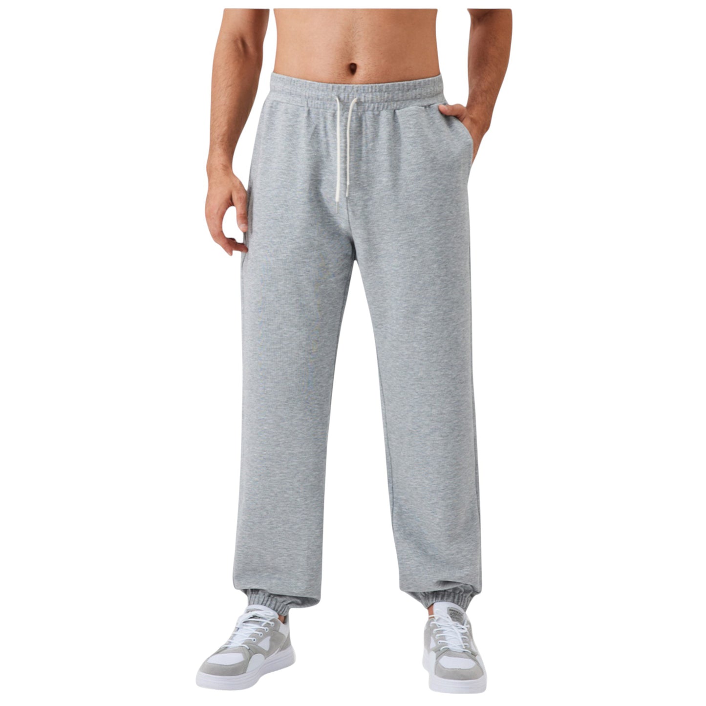 Anna-Kaci Active Men's Jogger Pants with Drawstring Waistband and Elastic Cuffs for Active Comfort