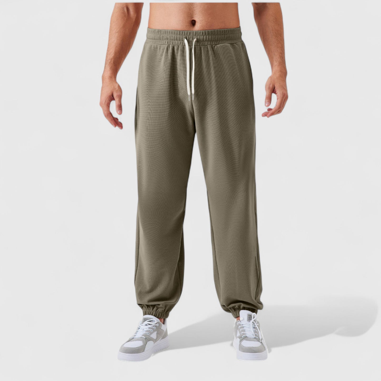 Anna-Kaci Active Men's Jogger Pants with Drawstring Waistband and Elastic Cuffs for Active Comfort