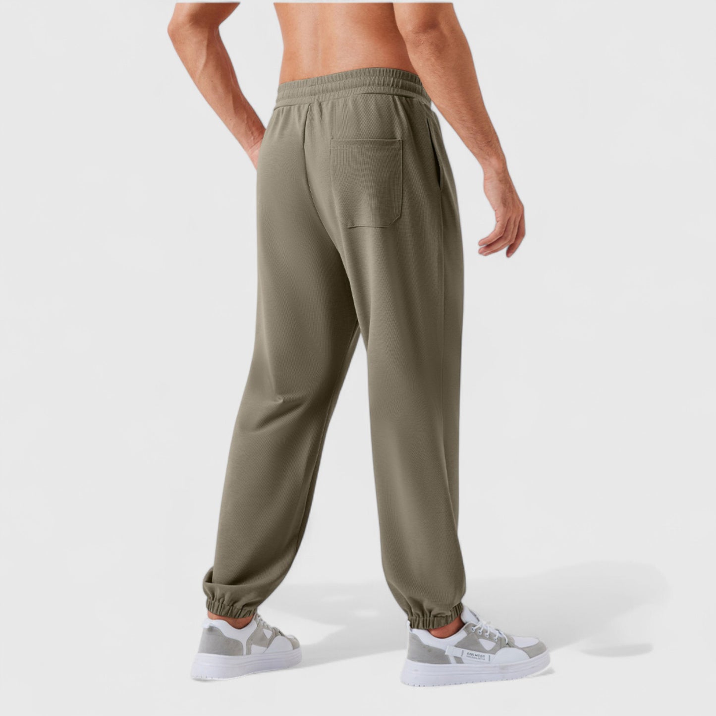 Anna-Kaci Active Men's Jogger Pants with Drawstring Waistband and Elastic Cuffs for Active Comfort