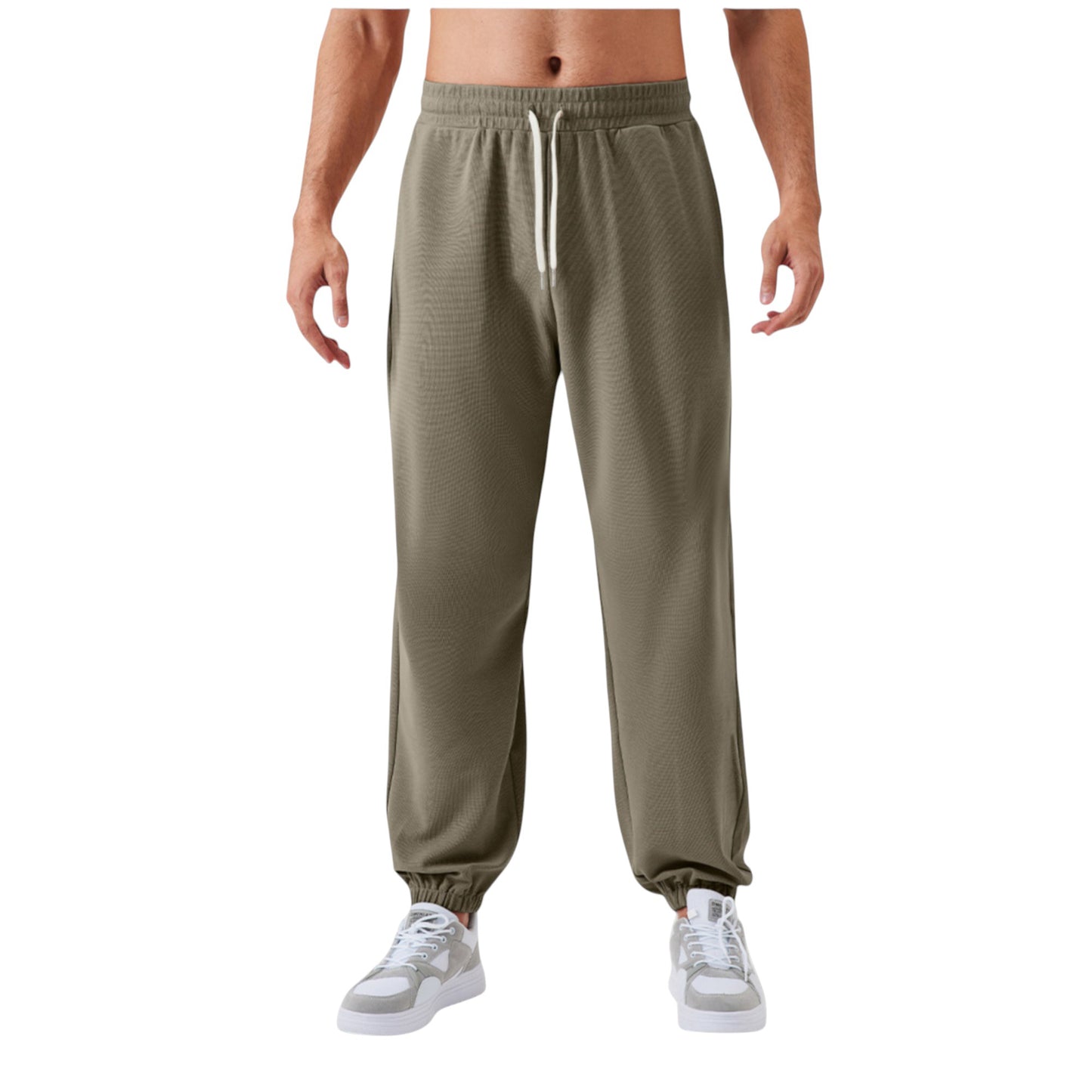 Anna-Kaci Active Men's Jogger Pants with Drawstring Waistband and Elastic Cuffs for Active Comfort