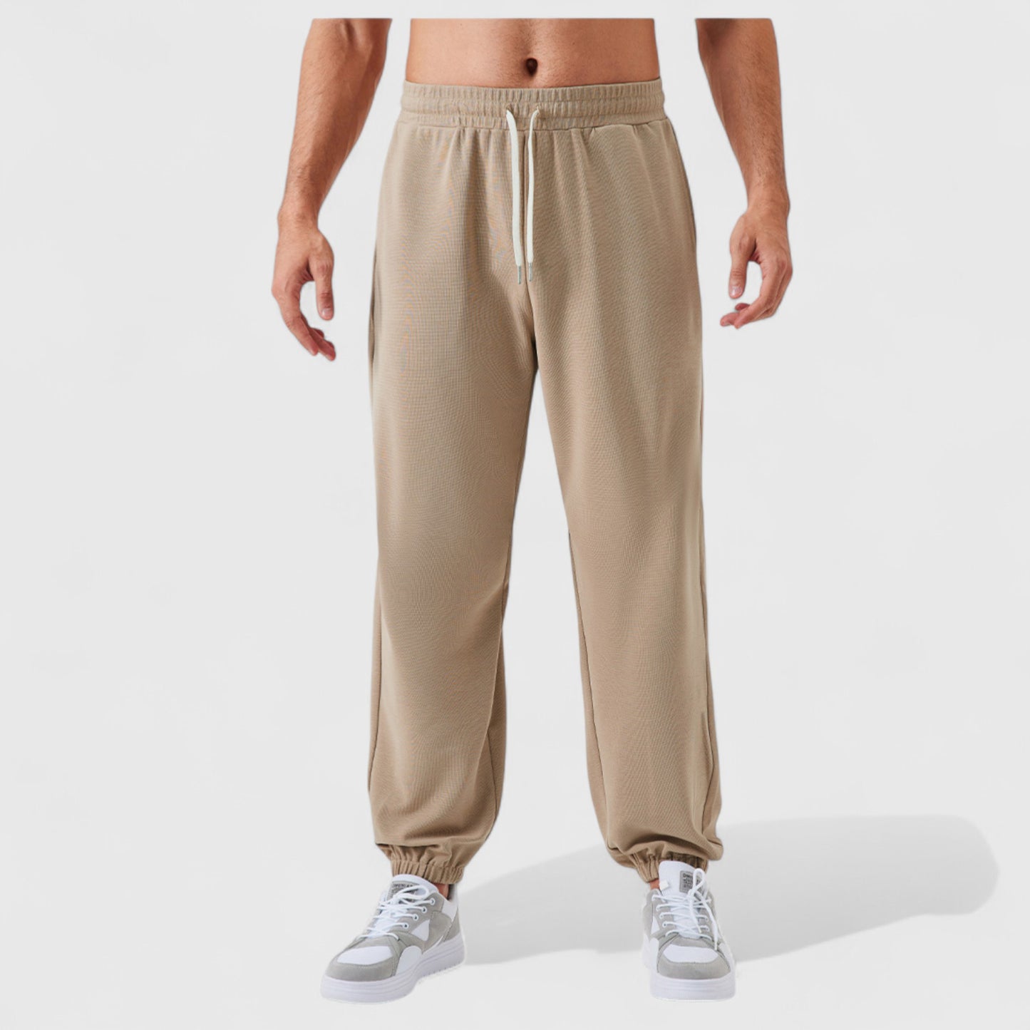 Anna-Kaci Active Men's Jogger Pants with Drawstring Waistband and Elastic Cuffs for Active Comfort