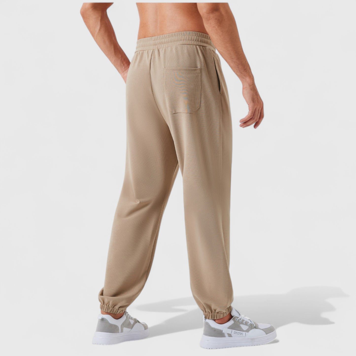 Anna-Kaci Active Men's Jogger Pants with Drawstring Waistband and Elastic Cuffs for Active Comfort