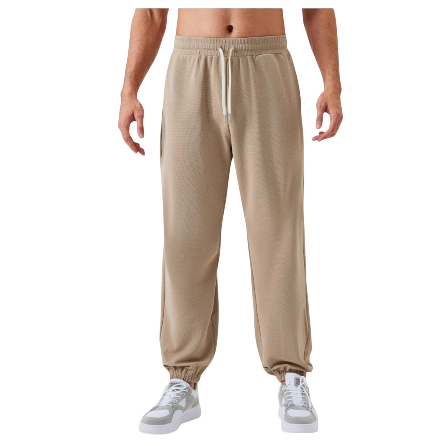 Anna-Kaci Active Men's Jogger Pants with Drawstring Waistband and Elastic Cuffs for Active Comfort