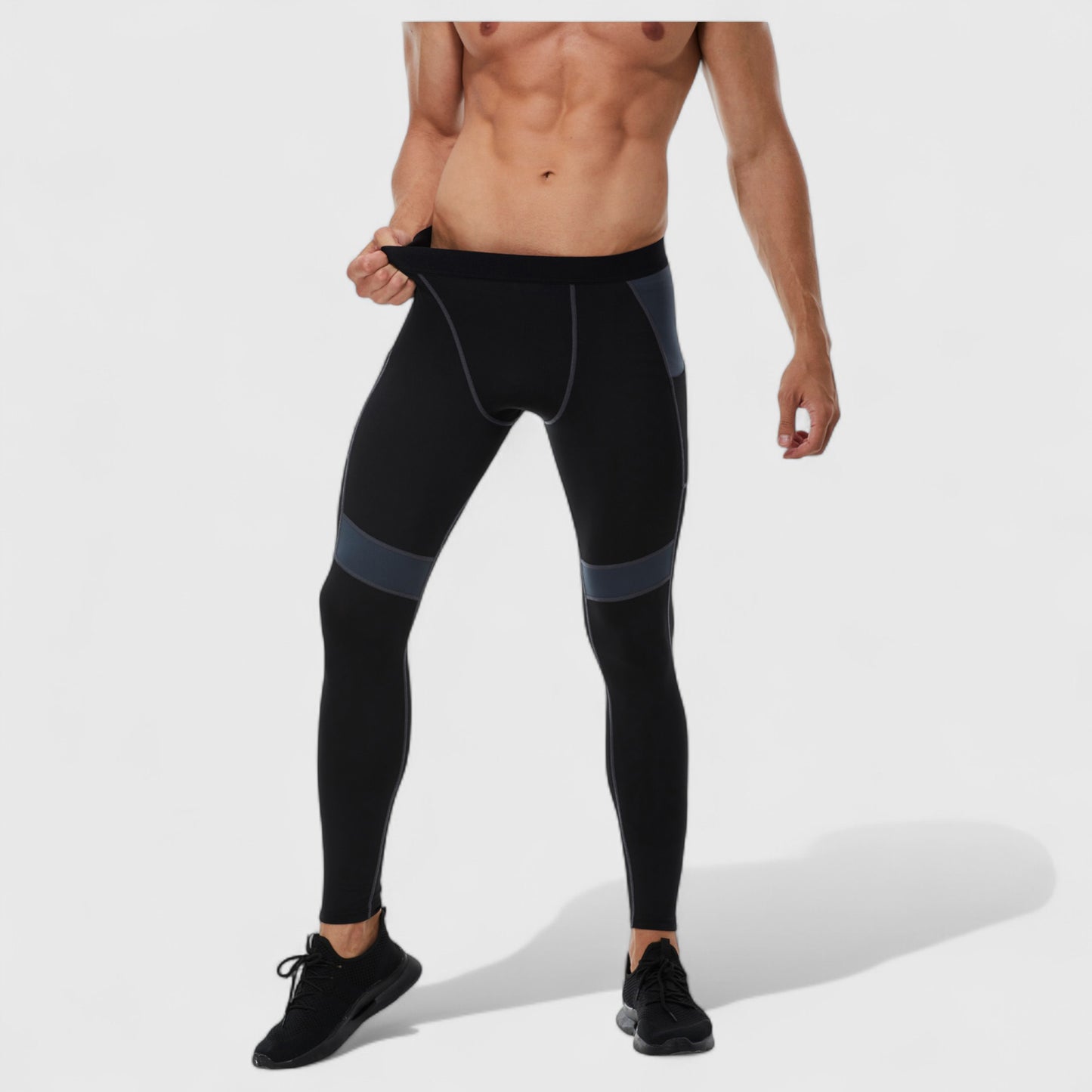 Anna-Kaci Active Men's Compression Leggings with Wide Waistband and Side Pocket for Training and Performance