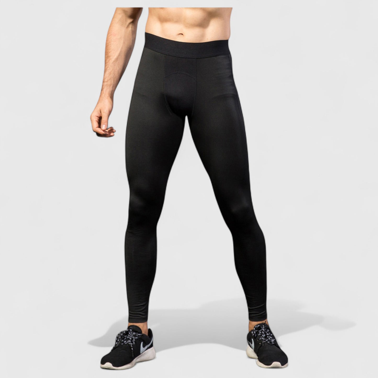 Anna-Kaci Active Men's Performance Leggings with Contoured Support Pouch and Seamless Fit for Training and Recovery