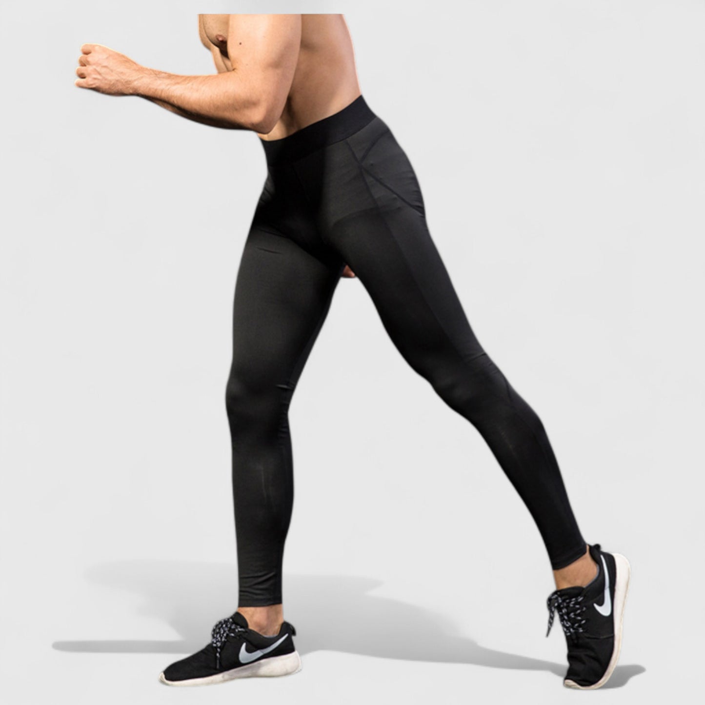 Anna-Kaci Active Men's Performance Leggings with Contoured Support Pouch and Seamless Fit for Training and Recovery