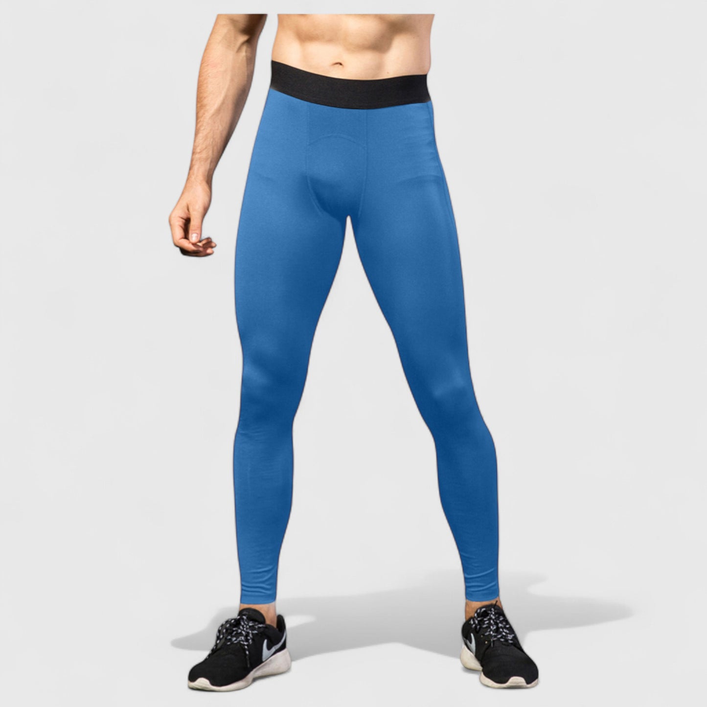 Anna-Kaci Active Men's Performance Leggings with Contoured Support Pouch and Seamless Fit for Training and Recovery