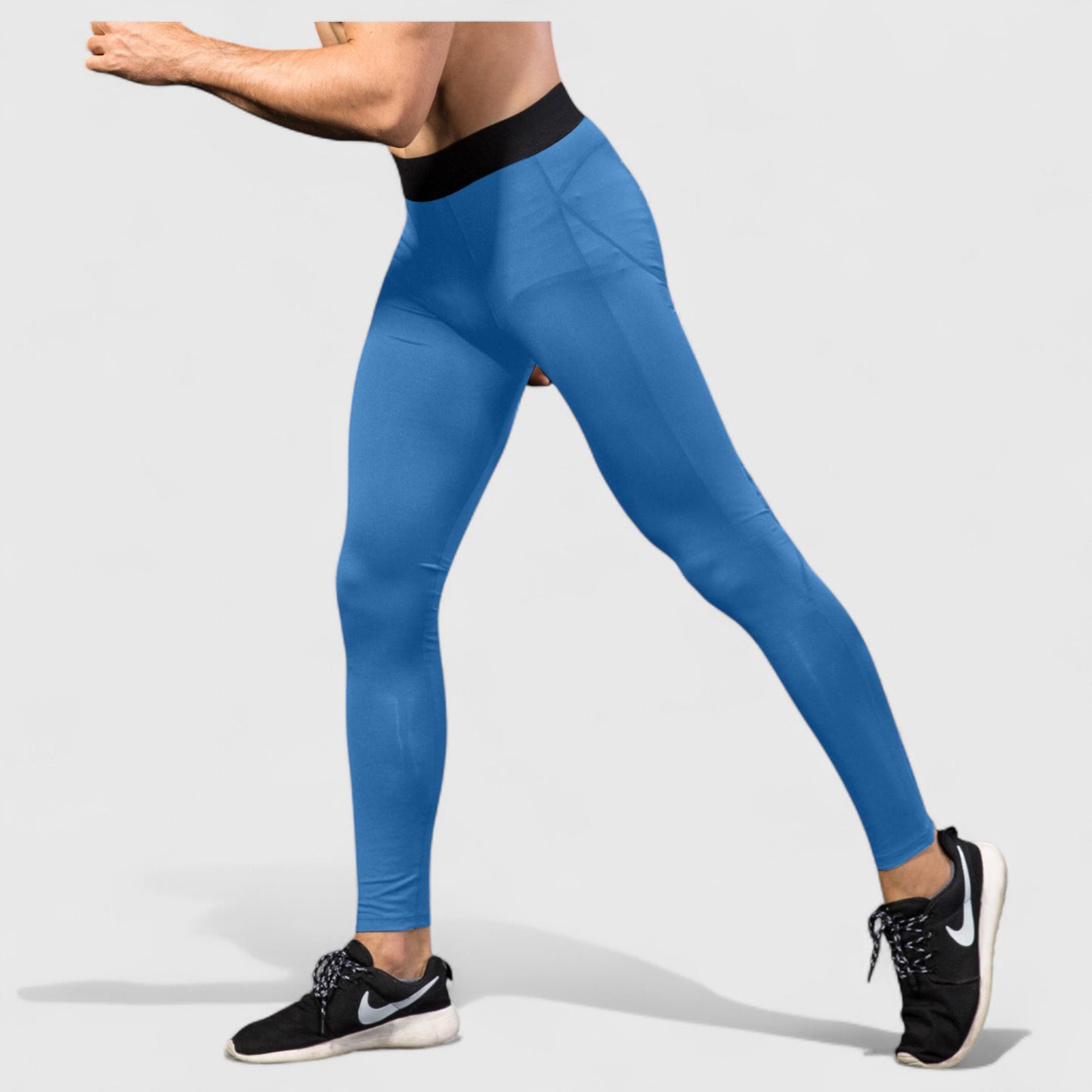 Anna-Kaci Active Men's Performance Leggings with Contoured Support Pouch and Seamless Fit for Training and Recovery