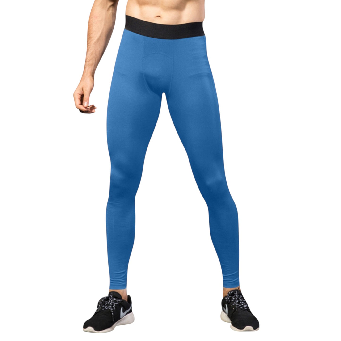 Anna-Kaci Active Men's Performance Leggings with Contoured Support Pouch and Seamless Fit for Training and Recovery