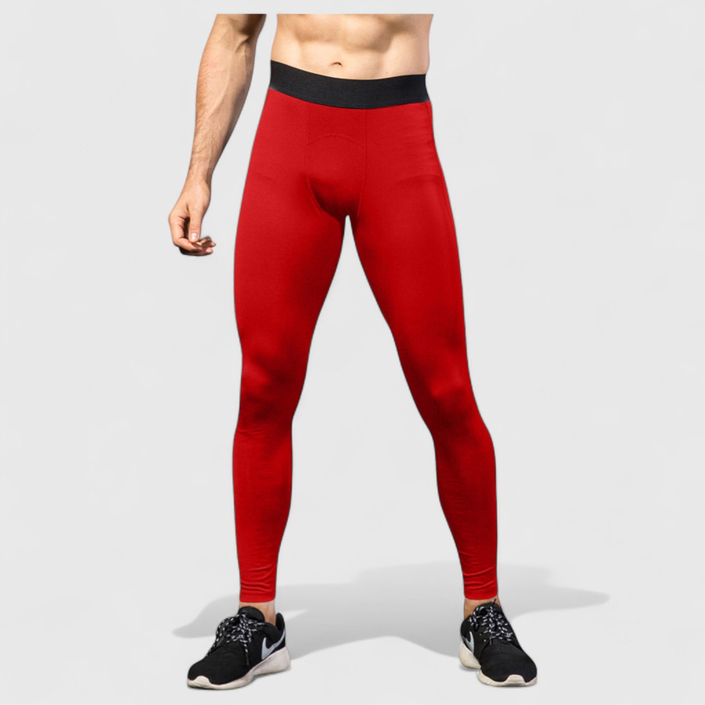 Anna-Kaci Active Men's Performance Leggings with Contoured Support Pouch and Seamless Fit for Training and Recovery
