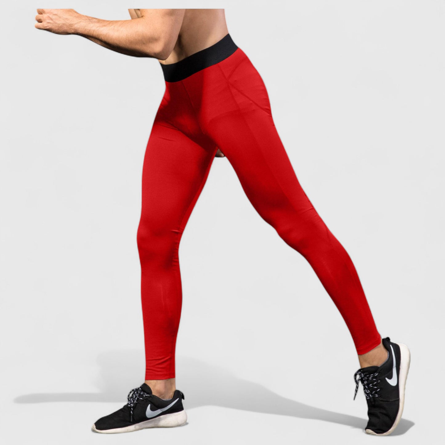 Anna-Kaci Active Men's Performance Leggings with Contoured Support Pouch and Seamless Fit for Training and Recovery