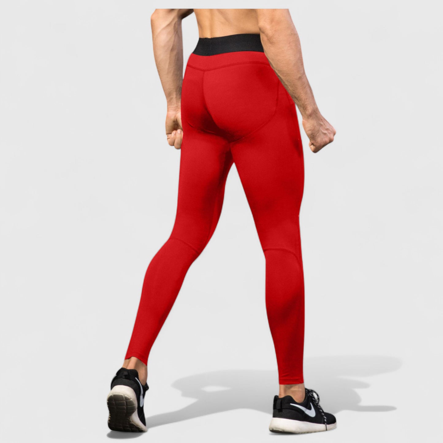 Anna-Kaci Active Men's Performance Leggings with Contoured Support Pouch and Seamless Fit for Training and Recovery
