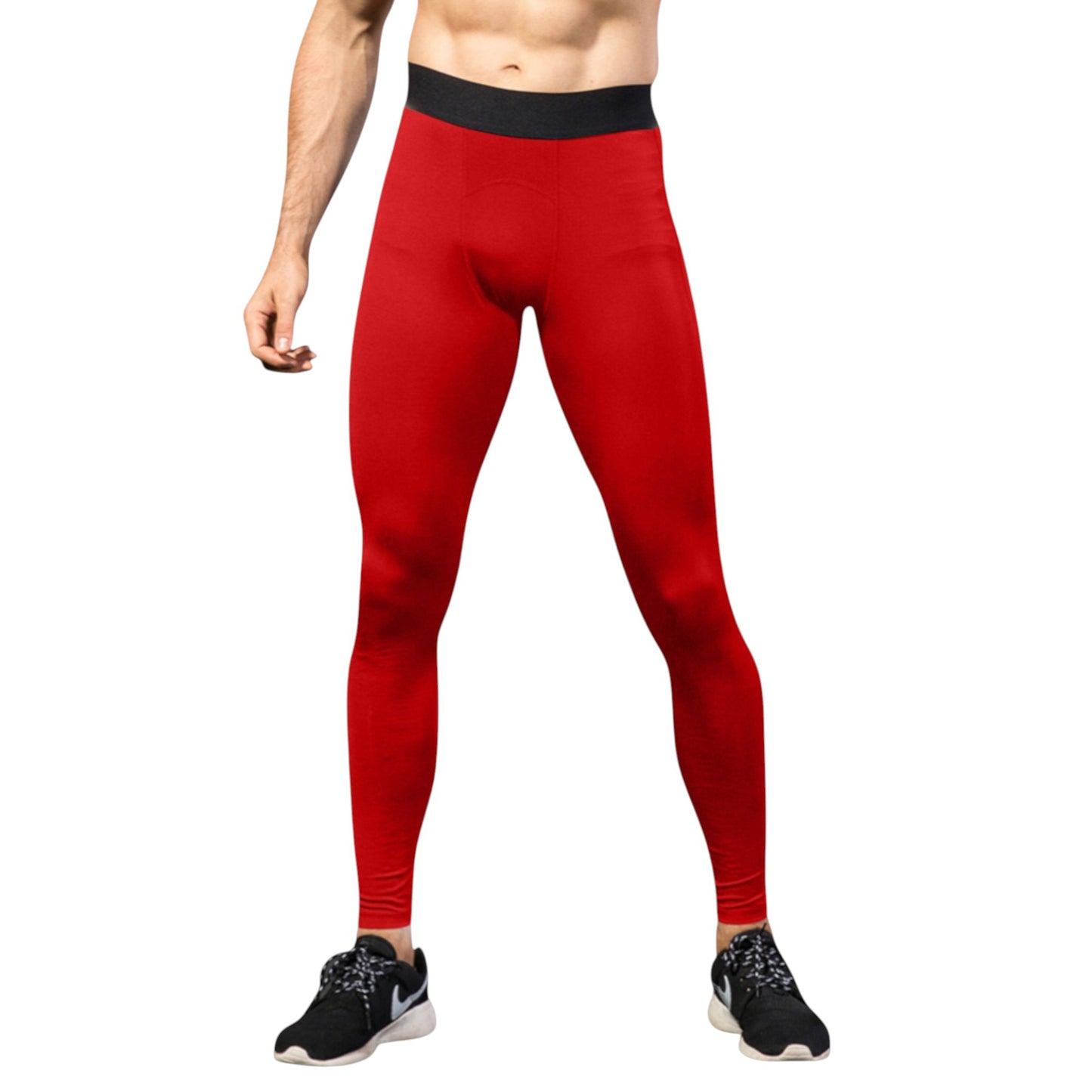 Anna-Kaci Active Men's Performance Leggings with Contoured Support Pouch and Seamless Fit for Training and Recovery